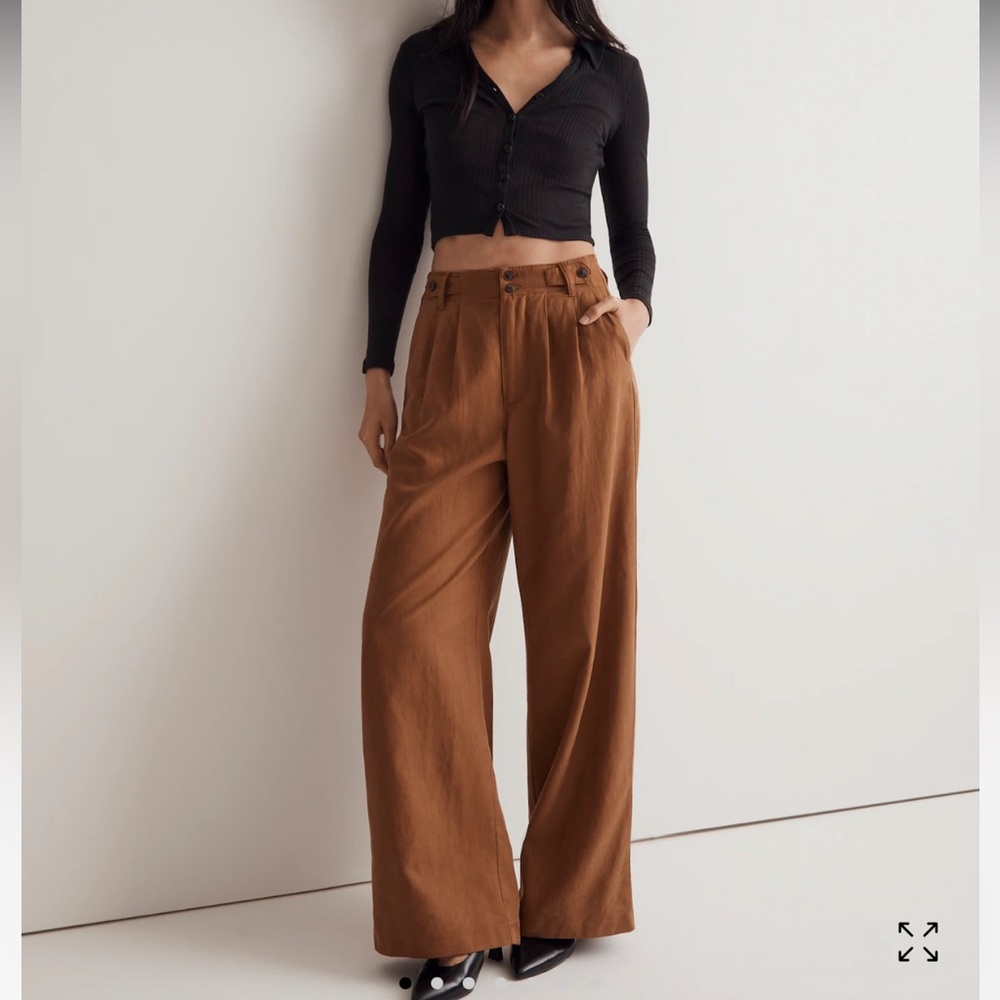Madewell Brown Wide-Leg Pants